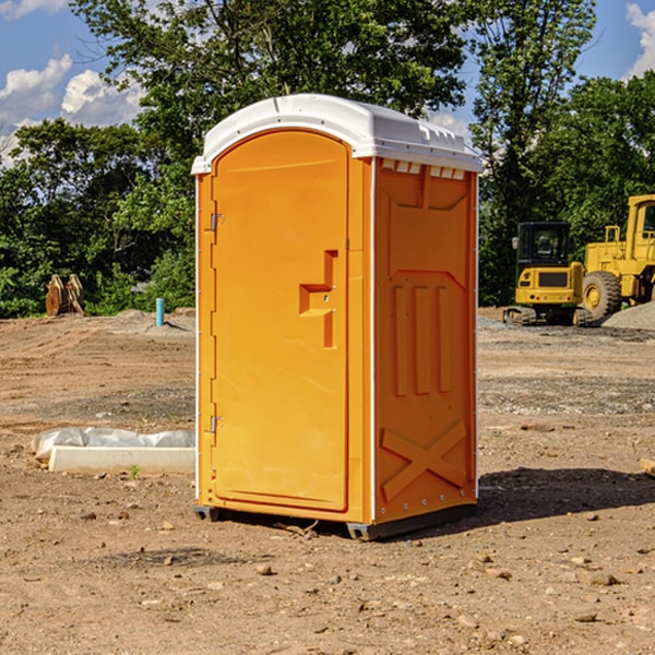 how often are the portable restrooms cleaned and serviced during a rental period in Mcminnville